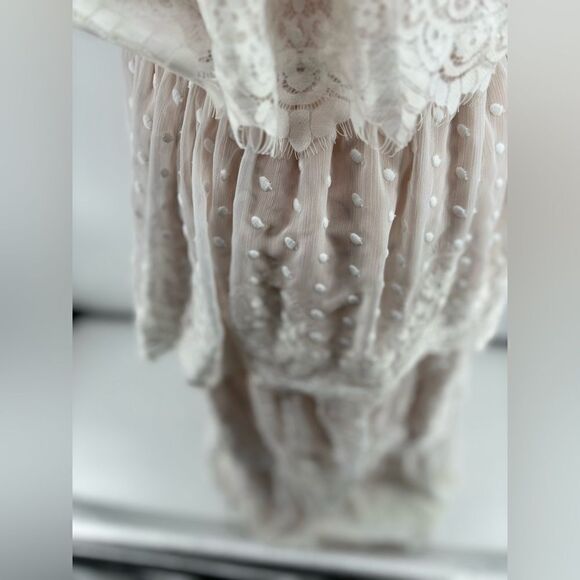 Show Me Your MuMu white Lana lace long dress size XL romantic - Picture 3 of 10